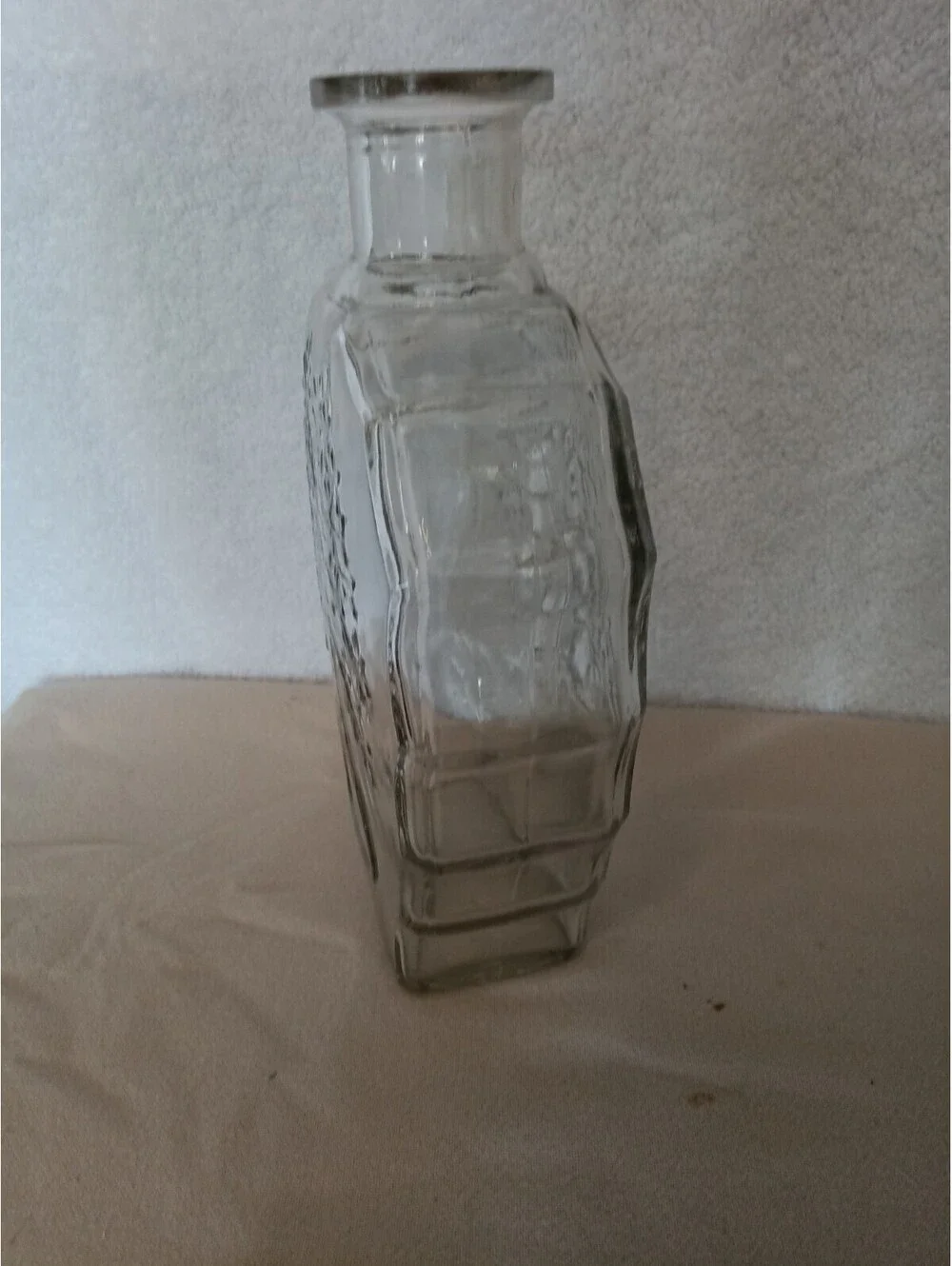 Anchor Hocking Tree of Life Glass Whiskey Bourbon Decanter Bottle No Stopper